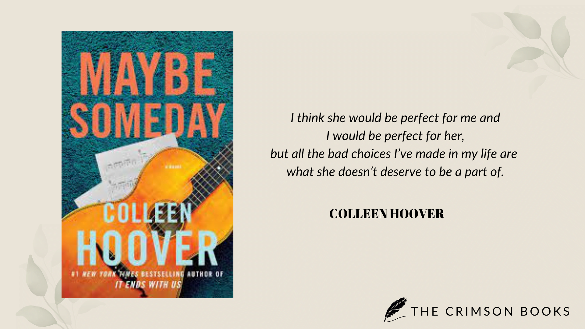 maybe someday colleen hoover